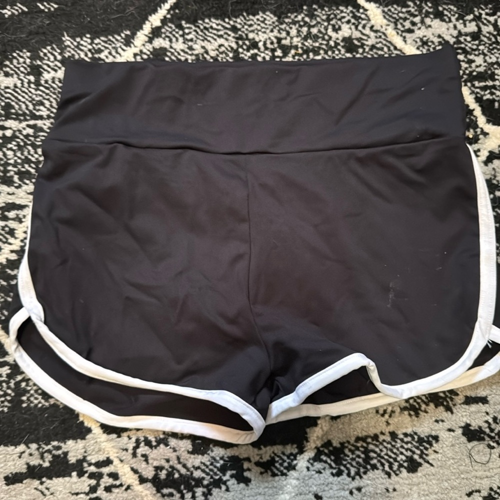 Spandex shorts with ruched backside/ butt scrunch